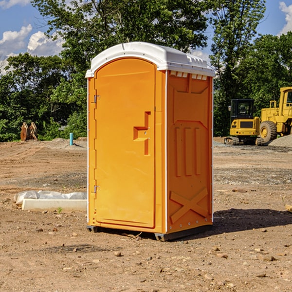 how often are the porta potties cleaned and serviced during a rental period in Tiller